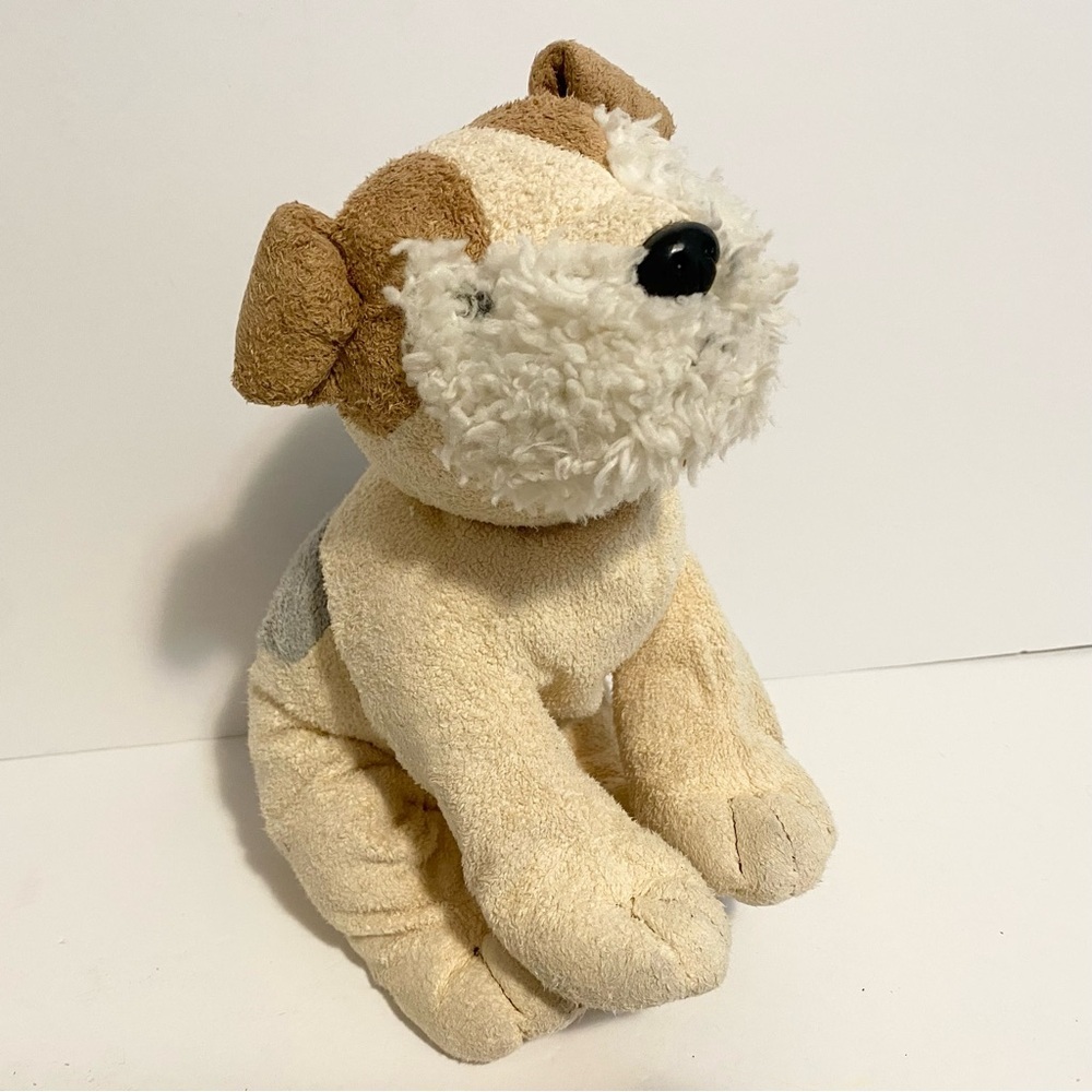 Chosun Jack Russell Terrier Puppy Dog Cream Gray Tan Stuffed Animal Plush 10"